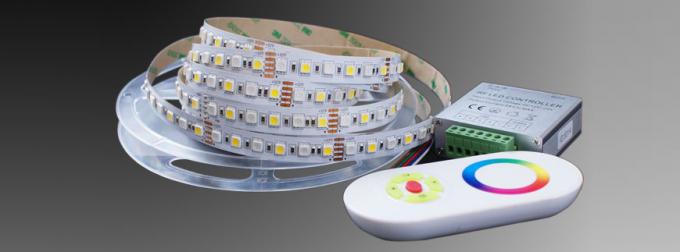 RGB + Sıcak Beyaz LED Renk Değişen Işık Şeritleri, Kısılabilir Led Şerit Işıklar 24VDC 0