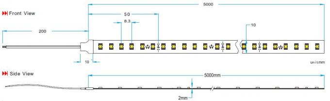 3528 Sabit Akım IC Sürüş LED Şerit Işıklar 10 - 15 metre Sürekli Çalışma Uzunluğu 0