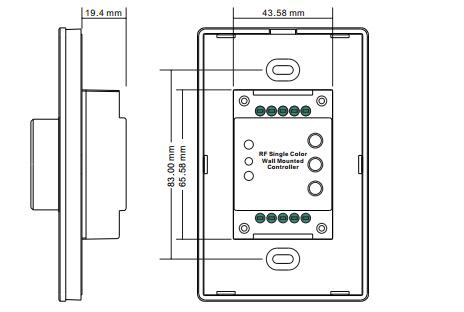 Anahtar ve Pürüzsüz Parlaklık Karartma İşlevleri ile Moda 3V RF Döner LED Dimmer 8