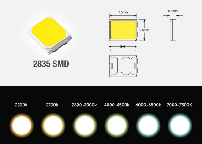 Çift Renk Sıcaklığı Esnek LED Şerit Işıklar 2835 SMD 600 Led / Rulo Yüksek CRI80 CRI90 1