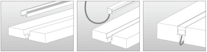 recessed installation for LED linear lights