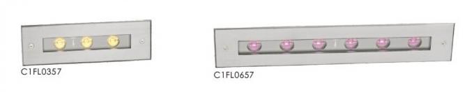 6 * 2W Dekoratif Gömme Montaj Lineer Adım Işığı, LED Merdiven Işıkları CE / RoHs Onaylandı 6