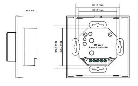 Anahtar ve Pürüzsüz Parlaklık Karartma İşlevleri ile Moda 3V RF Döner LED Dimmer 7