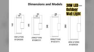 30W LED Duvar Lambası Dış Mekan Mimari Aydınlatma