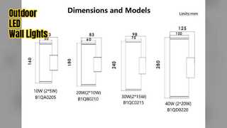 Dış Mekan LED Duvar Armatürleri IP65 Çift Yukarı Aşağı