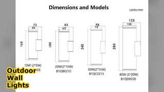 20W LED Duvar Işıkları Yukarı Aşağı Dış Aydınlatma