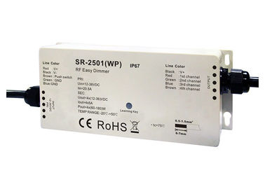 RGBW 4CH Suya Dayanıklı RF LED Dimmer, Çoklu Bölge İşlevli Dış Mekan Ortamı İçin